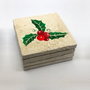 Hermia Felpudo de Cristal TBA9346 Piedra Natural Impresión UV 10x10cm Juego de 4 Piezas